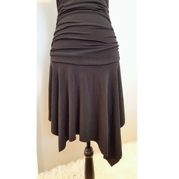 F21 Black, Asymmetrical, Rhinestone-Strap Dress - Picture 2 of 8